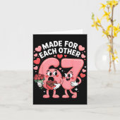 67 Six Seven Meme Gen Alpha Valentines Day Coquett Karte (Gelbe Blume)