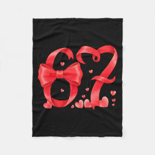 67 Six Seven Meme Gen Alpha Valentinstag Koketteri Fleecedecke