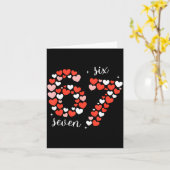 67 Six Seven Meme Herz passende Paare Valentinstag Karte (Gelbe Blume)