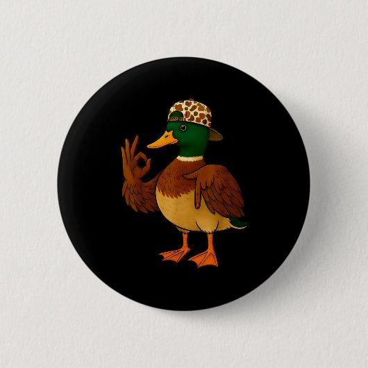 67 Six Seven Meme Mallard Duck Hunting Season Boy Button (Vorderseite)