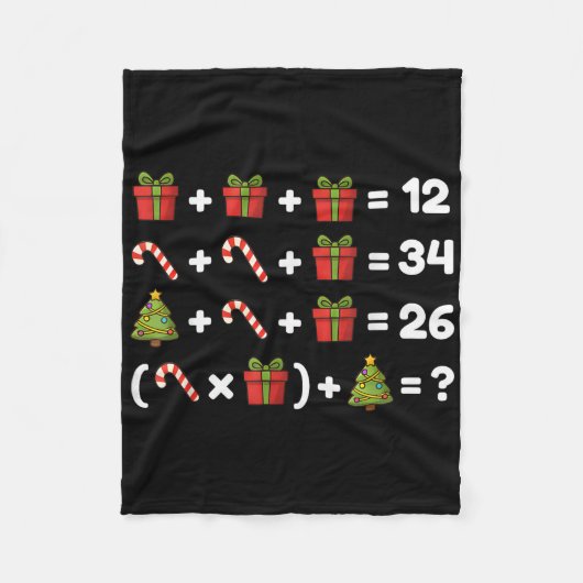 67 Six Seven Meme Math Christmas Equation Logic Pu Fleecedecke (Vorderseite)