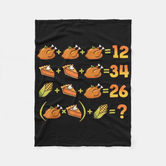 67 Six Seven Meme Math Thanksgiving Equation Logic Fleecedecke (Vorderseite)