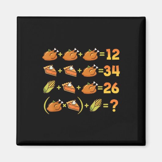 67 Six Seven Meme Math Thanksgiving Equation Logic Magnet (Vorne)