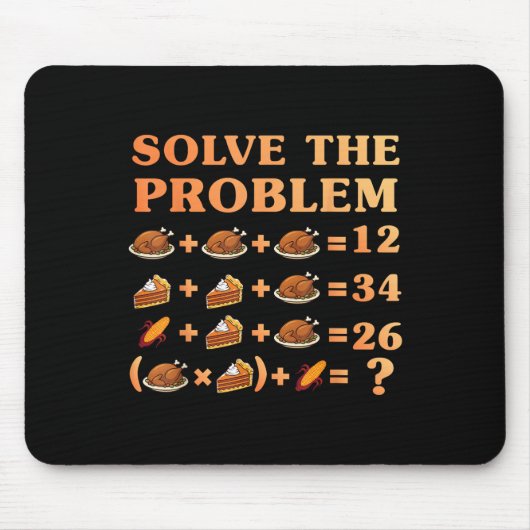 67 Six Seven Meme Math Thanksgiving Equation Logic Mousepad (Vorne)