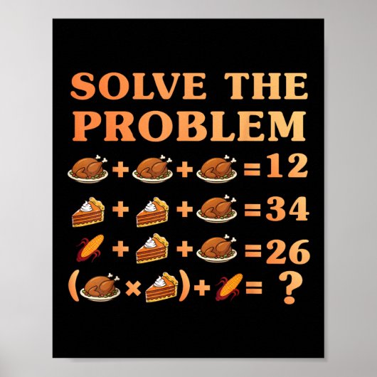 67 Six Seven Meme Mathe Thanksgiving Gleichung Log Poster (Vorne)
