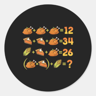 67 Six Seven Meme Mathe Thanksgiving Gleichung Log Runder Aufkleber