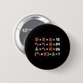 67 Six Seven Meme Mathe Weihnachtsgleichung Logik Button (Vorne & Hinten)