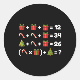67 Six Seven Meme Mathe Weihnachtsgleichung Logik  Runder Aufkleber