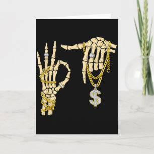 67 Six Seven Meme Neuheit Skelett Hand Schmuck Cha Karte