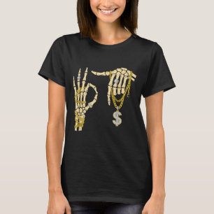 67 Six Seven Meme Neuheit Skeletthand Bling Chai T-Shirt