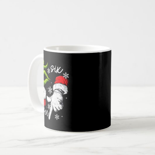 67 Six Seven Meme Santa Hand Christmas Funny Gen A Kaffeetasse (Vorderseite Links)