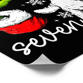 67 Six Seven Meme Santa Hand Christmas Funny Gen A Poster (Ecke)