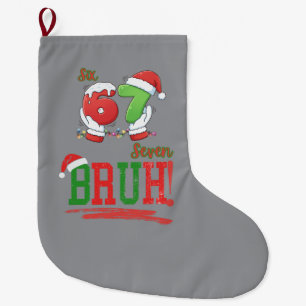 67 Six Seven Meme Weihnachtsfeiertag Großer Weihnachtsstrumpf