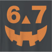 67 Six Seven Number Face Halloween Sticker (Vorderseite)