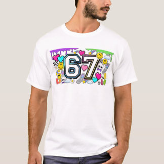 67 Six Seven Retro Y2K Ästhetik T-Shirt
