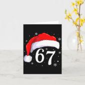 67 Six Seven Santa Funny Christmas 6 7 Meme Men Wo Karte (Gelbe Blume)