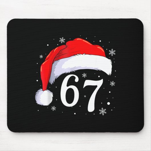 67 Six Seven Santa Funny Christmas 6 7 Meme Men Wo Mousepad (Vorne)