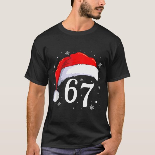 67 Six Seven Santa Funny Christmas 6 7 Meme Men Wo T-Shirt (Vorderseite)