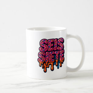 67 Six Seven Seis Seven Spanische Gehirnfäule Vira Kaffeetasse
