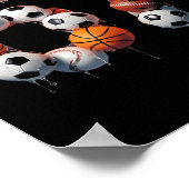67 Six Seven Soccer Baseball Basketball Meme Hallo Poster (Ecke)