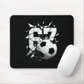 67 Six Seven Soccer Gen Alpha Brainrot Meme  Mousepad (Mit Mouse)