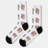 67 Six Seven Socken, einzigartige Weihnachtsgesche Socken (Linkes Detail)