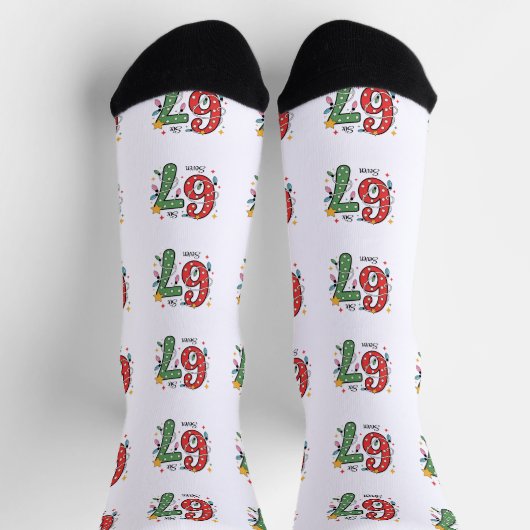 67 Six Seven Socks,  Unique Christmas Gift Idea Socken (Oben)