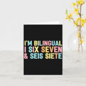 67 Six Seven Spanieacher Bilingual Seis Siete Brai Karte (Gelbe Blume)