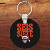 67 Six Seven Spanieacher Bilingual Seis Siete Chri Schlüsselanhänger (Vorderseite)