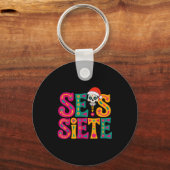 67 Six Seven Spanieacher Bilingual Seis Siete Chri Schlüsselanhänger (Vorderseite)