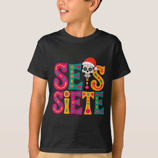 67 Six Seven Spanieacher Bilingual Seis Siete Chri T-Shirt (Vorderseite)