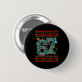67 Six Seven Weihnachten Lustiges Meme-Hand-67-Paa Button (Vorne & Hinten)