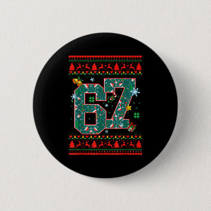 67 Six Seven Weihnachten Lustiges Meme-Hand-67-Paa Button