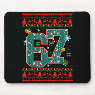67 Six Seven Weihnachten Lustiges Meme-Hand-67-Paa Mousepad