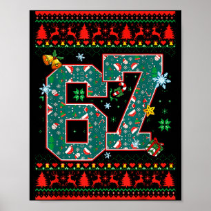 67 Six Seven Weihnachten Lustiges Meme-Hand-67-Paa Poster