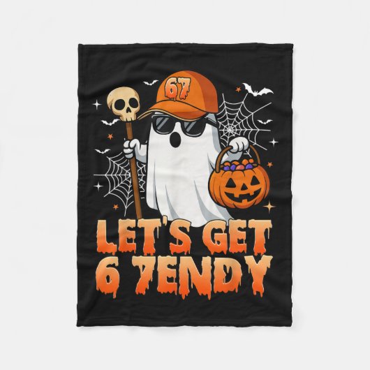 67 Six Sieben 6 7endy Let's Get Sendy Meme Hallowe Fleecedecke (Vorderseite)