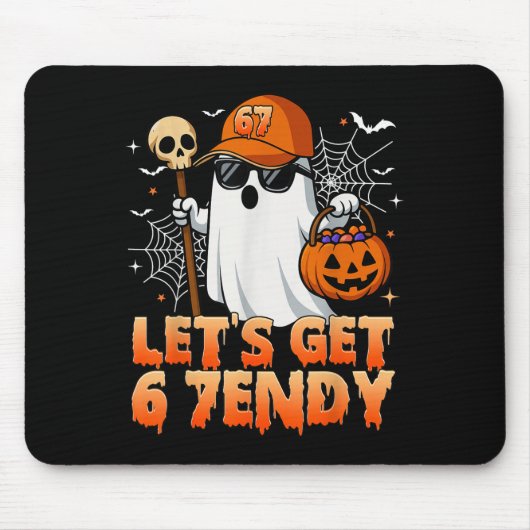 67 Six Sieben 6 7endy Let's Get Sendy Meme Hallowe Mousepad (Vorne)