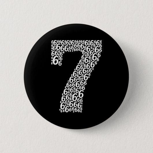 67 Sixty Seven Halloween Costume Design Funny 6 7  Button (Vorderseite)