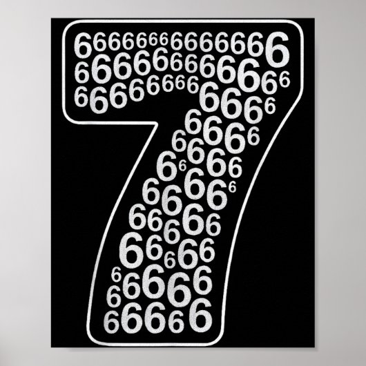67 Sixty Seven Halloween Costume Design Funny 6 7  Poster (Vorne)