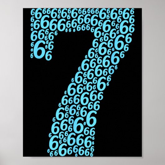 67 Sixty Seven Halloween Costume Design Funny 6 7 Poster (Vorne)