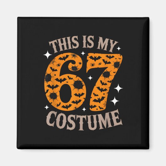 67 Sixty Seven Halloween Costume Funny 6 7 Meme De Magnet (Vorne)