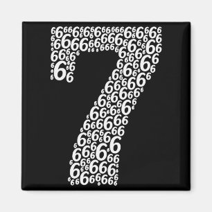 67 Sixty Seven Halloween-Kostüm-Design Lustig 6 7 Magnet