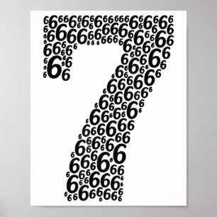 67 Sixty Seven Halloween-Kostüm-Design Lustig 6 7 Poster