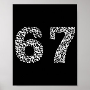67 Sixty Seven Halloween-Kostüm-Design Lustig 6 7 Poster