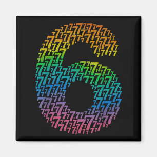 67 Sixty Seven Halloween-Kostüm Regenbogen Lustig Magnet
