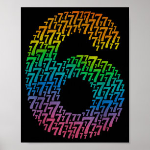 67 Sixty Seven Halloween-Kostüm Regenbogen Lustig  Poster