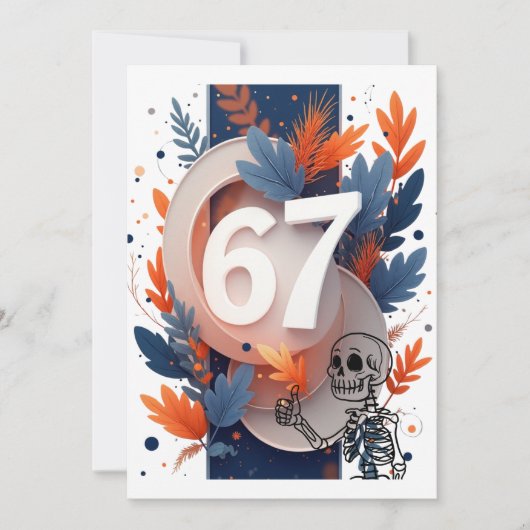 67 Skeleton Hand Halloween Einladung (Vorderseite)