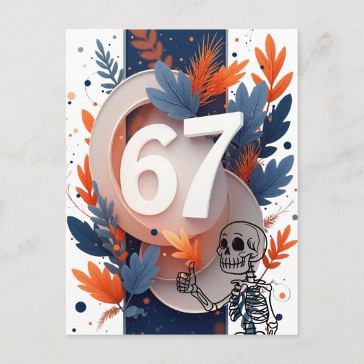 67 Skeleton Hand Halloween Feiertagspostkarte (Vorderseite)