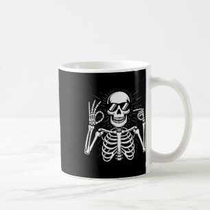 67 Skelett Sechs Sieben Halloween Kaffeetasse