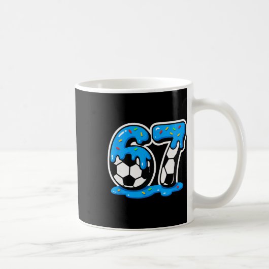 67 Soccer Ice Cream Drip Brain Rot Meme Kaffeetasse (Rechts)